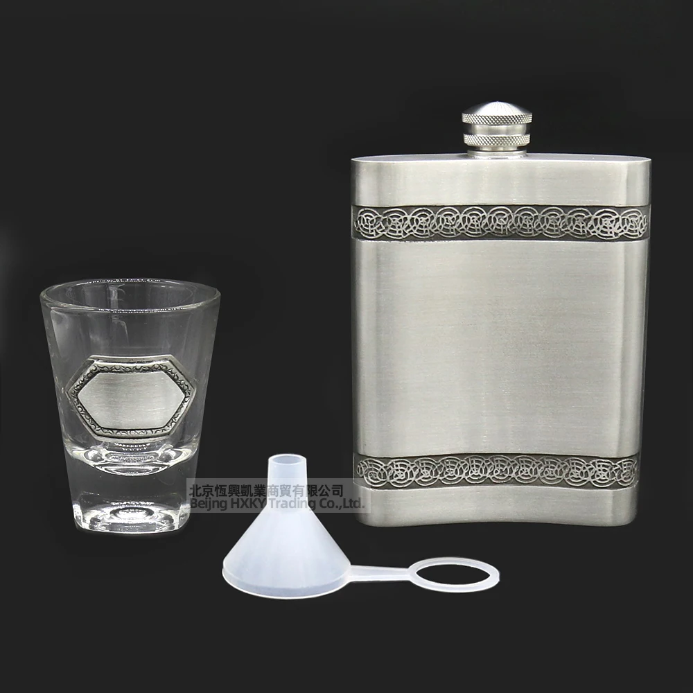 Королевская Оловянная колба плоская и набор воронок стеклянная чашка 5 унций/140