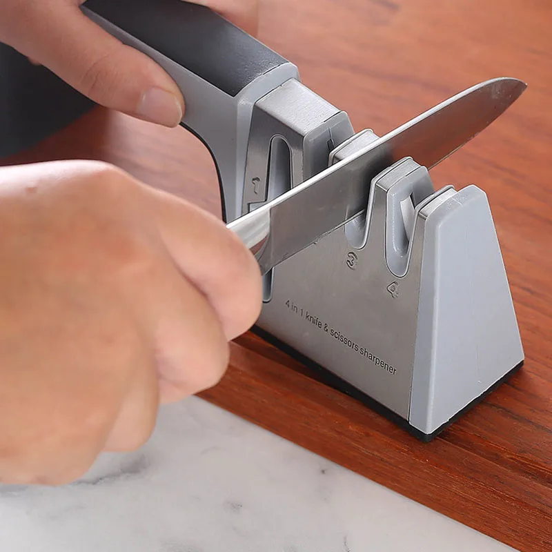 

kitchen tool system 4 in 1 home Knife sharpener stainless steel ceramic diamond knife sharpener to grind all kinds of knives