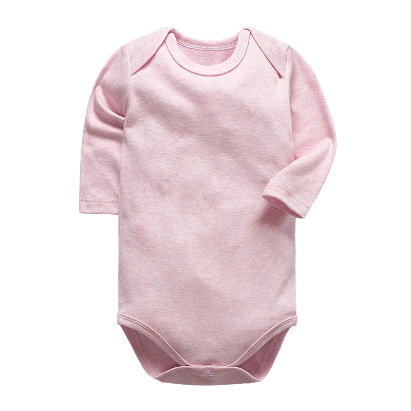 Spring Autumn Baby girls Bodysuit 100% Cotton Body Long Sleeve solid  Rompers Boys 0-24Mothes Baby Clothes