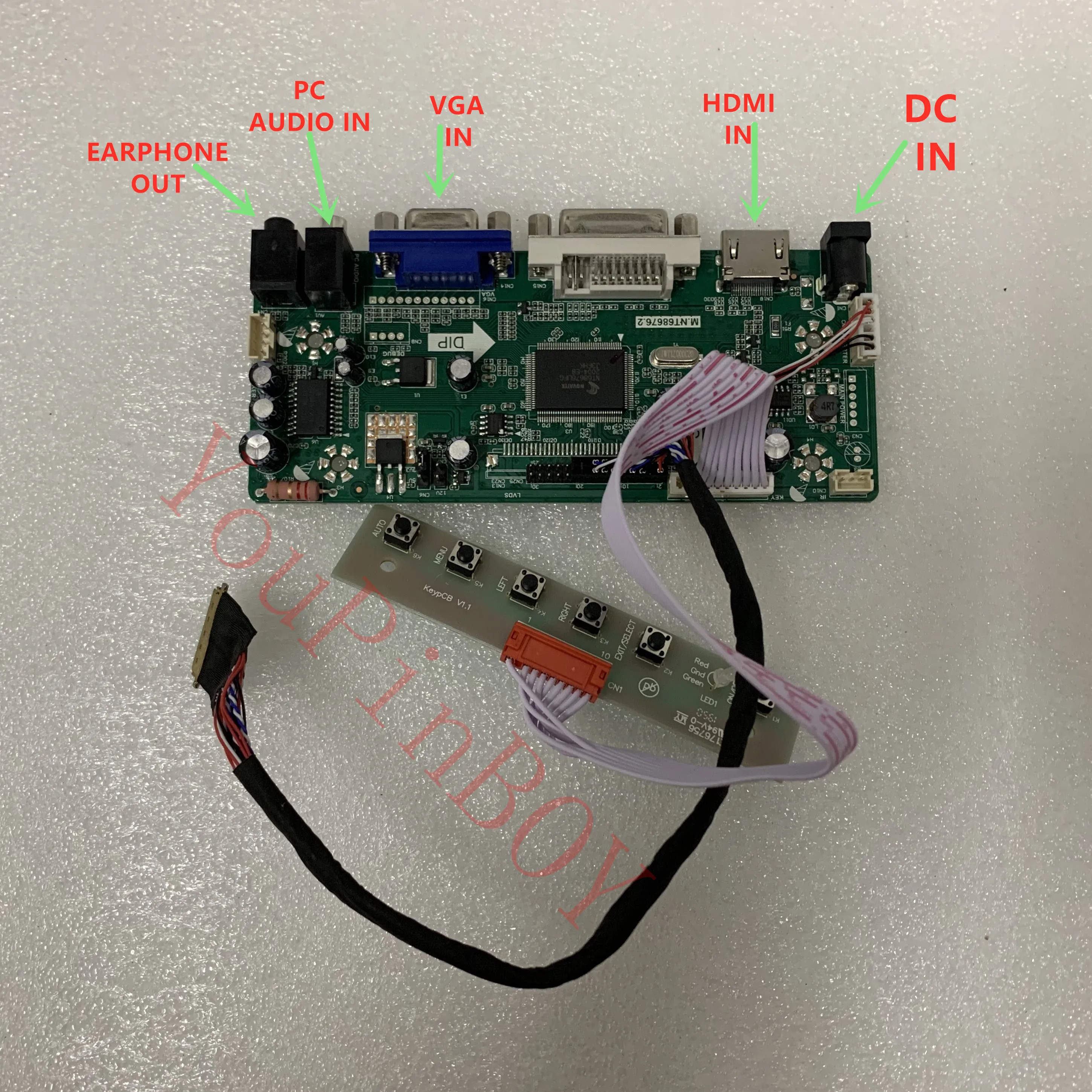 YouPin комплект контрольной платы монитора для B156XTN02.0 N156BGE-L21 HDMI + DVI VGA ЖК-экрана