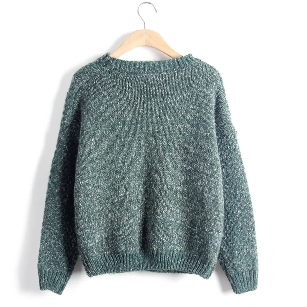 Womens Sweaters Lady Long Sleeve Casual Solid Autumn Winter Crochet Loose Knit Sweater Coat Female Warm Streetwear A40# | Женская одежда