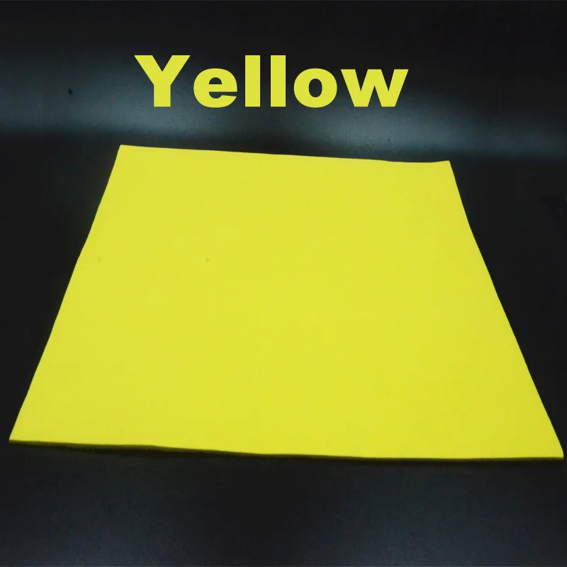 Yellow CONTEMPLATOR, 12 цветов, толщина 2 мм, мухобойка, плавающая пена, 4 листа/упаковка, EVA, квадратная бумага, материалы для ловли нахлыстом - Цвет: Yellow