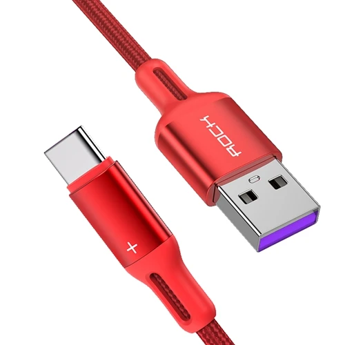 Red ROCK 2 м 5 м USB C кабель 5A Supercharge type C кабель для huawei p20 lite Быстрая зарядка кабель для samsung S9 8 Note - Цвет: Red