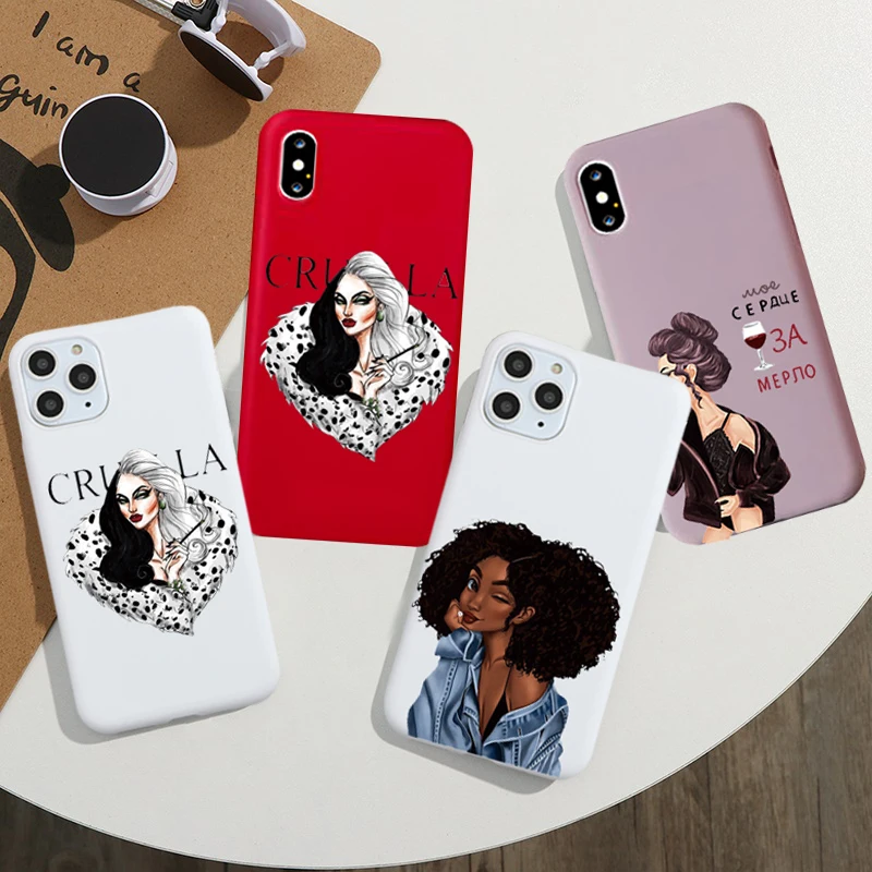 GYKZ крутой черный чехол для телефона с принтом меланина девушек iPhone SE 2020X11 Pro XS MAX XR 7
