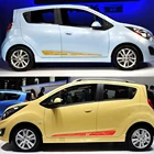 2 шт., виниловые наклейки на дверь автомобиля, для Chevrolet Spark EV