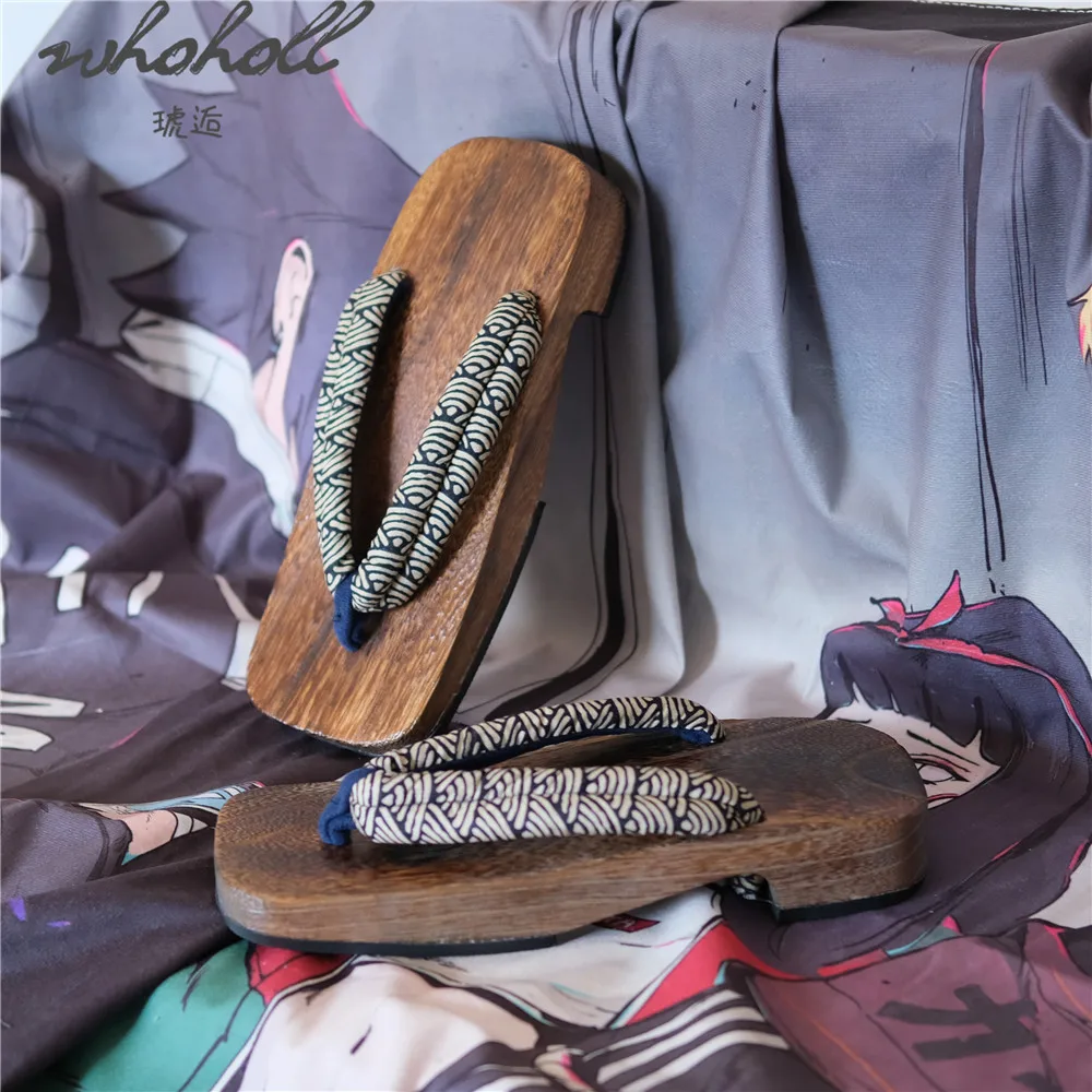 Японские деревянные Самурайские тапки оптом обувь для косплея летние шлепанцы