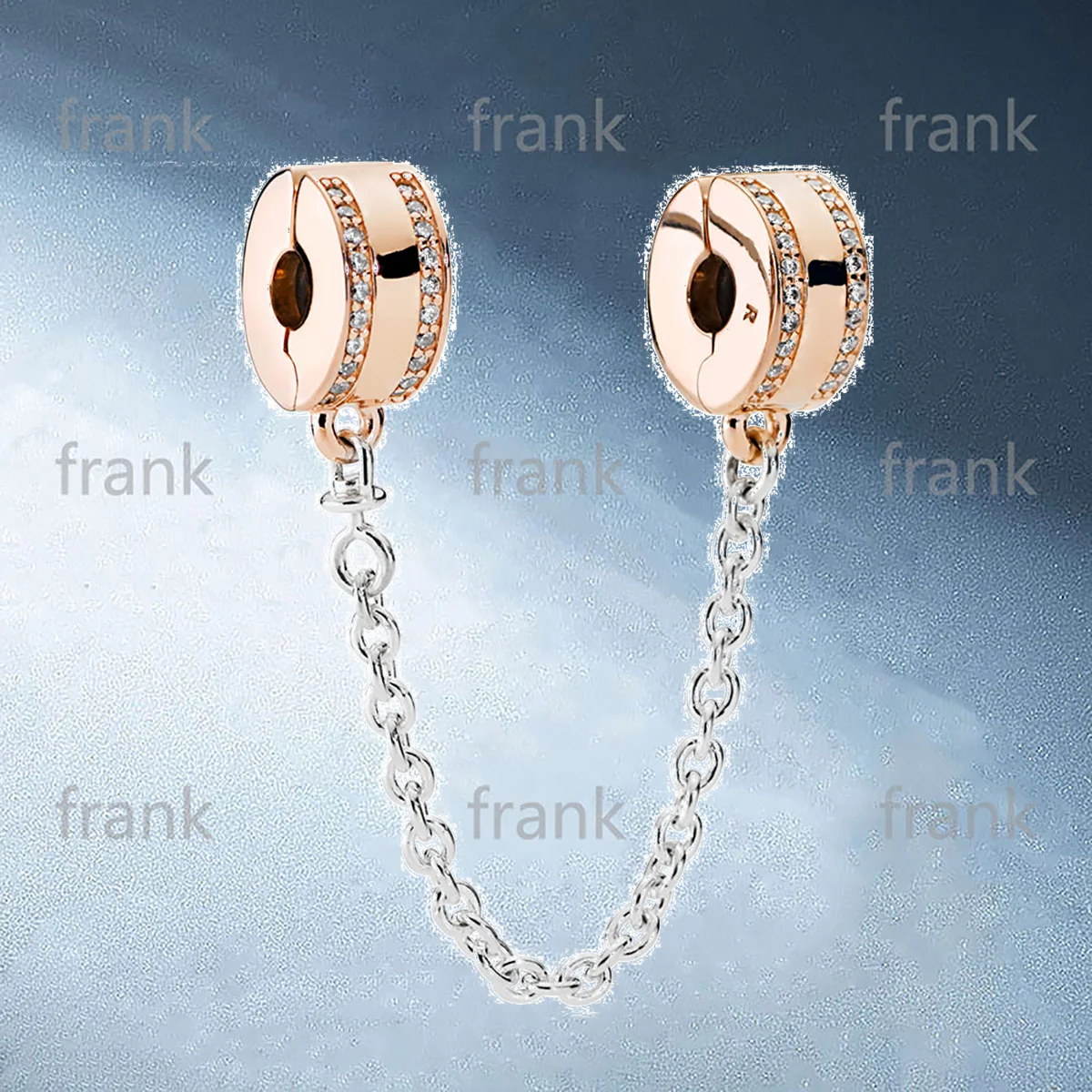 

782057CZ ROSE INSIGNIA SAFETY CHAIN