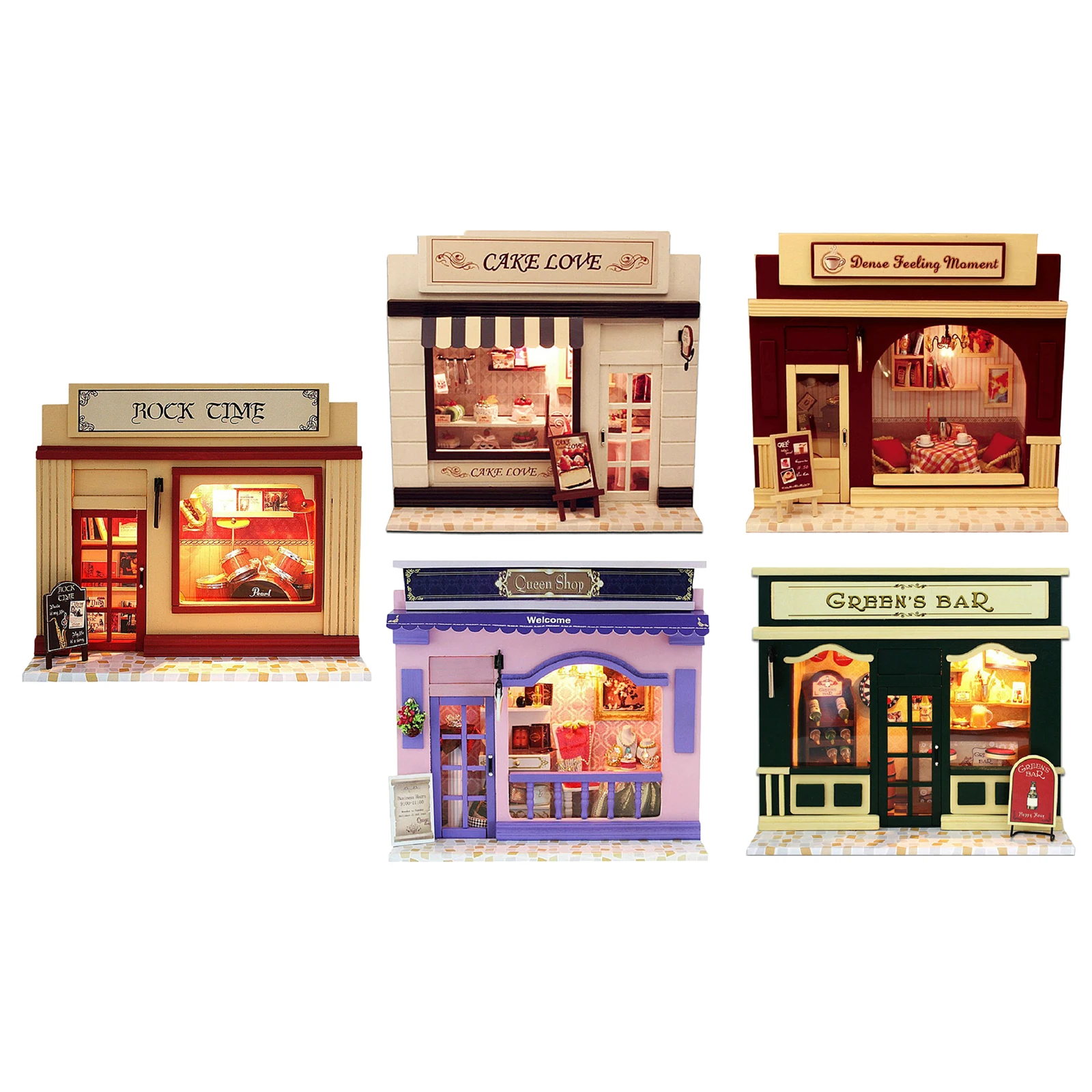 

Dollhouse Miniature Lamp Ornament Romantic Shop Building Kit Lover Gift Present