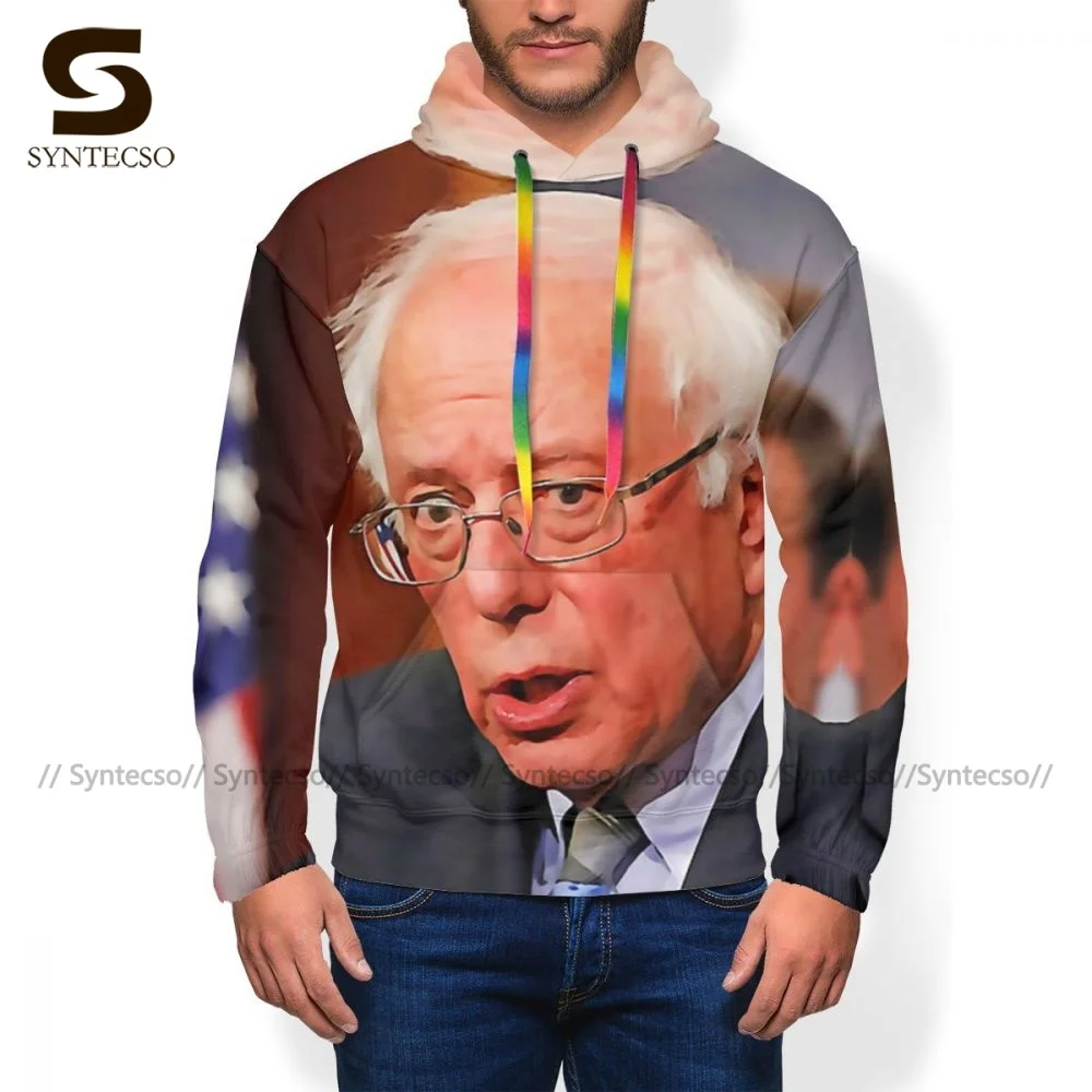 

Autumn Bernie Sanders Hoodies Polyester Outdoor Pullover Hoodie Long Sleeve Nice Hoodie XL Mens
