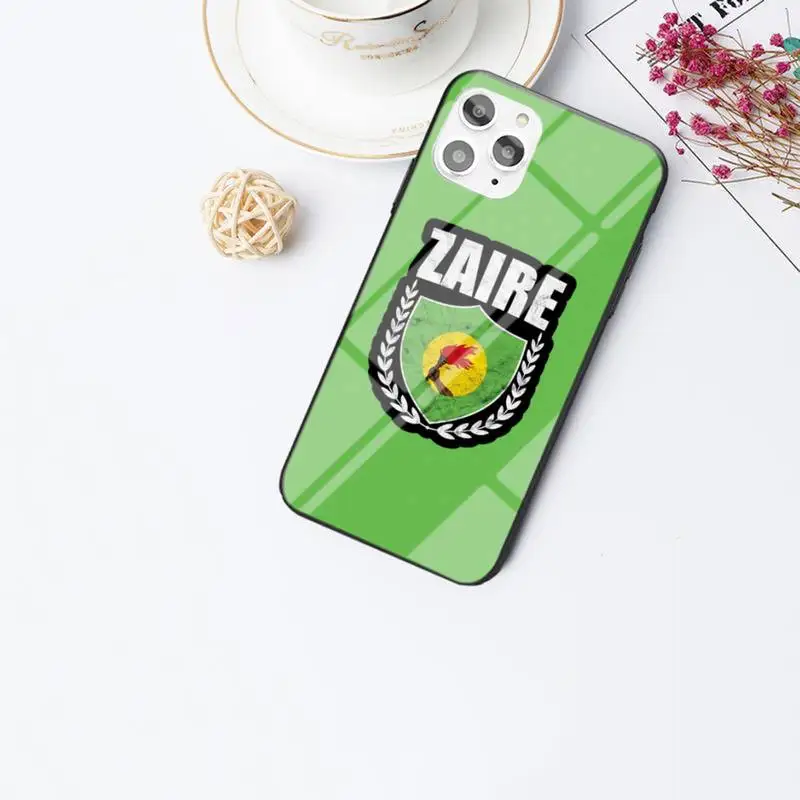 

Zaire Flag Phone Case For IPhone 6 6s 7 8 Plus X Xs Xr Xsmax 11 12 Pro Promax 12mini Tempered Glass