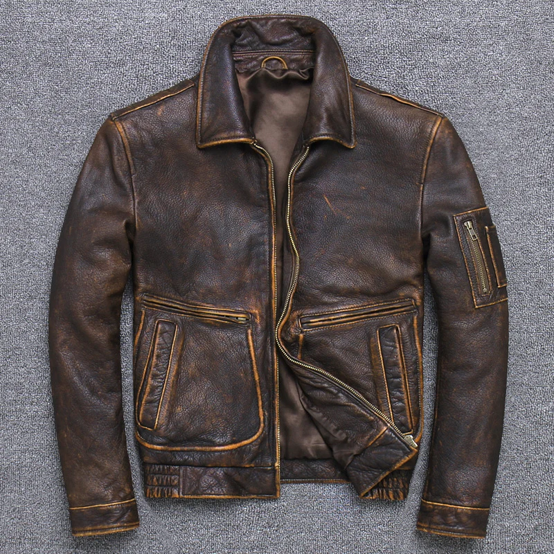 

Fur Man Lapel Short Fund Genuine Leather Clothing Jacket Imitate Do Used Head Layer Thick And Soft