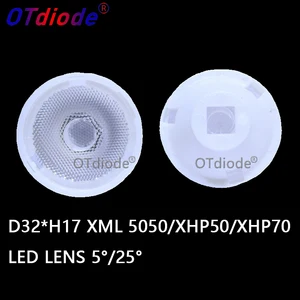 1PCS CREE XML T6 XHP50.2 XHP70.2 XHP50 XHP70 MK-R MKR 5050 7070 Led Lens Optical Grade PMMA Led Lens 32mm Reflector Collimator