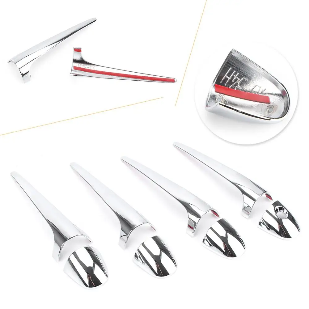 LUCKMART 8 шт./компл. ABS Хромированная боковая Дверная ручка Крышка отделка Подходит