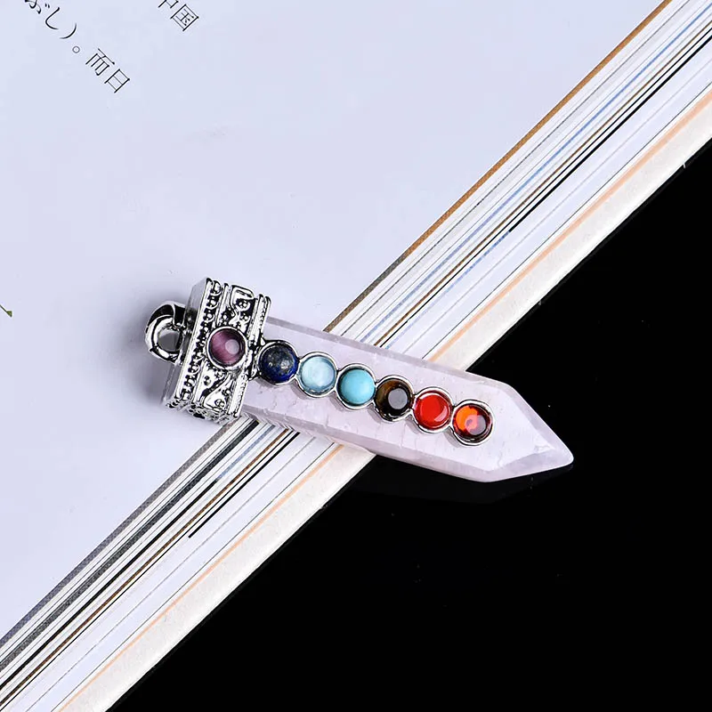 1 шт. подвеска в виде чакры из розового кварца|Камни| |