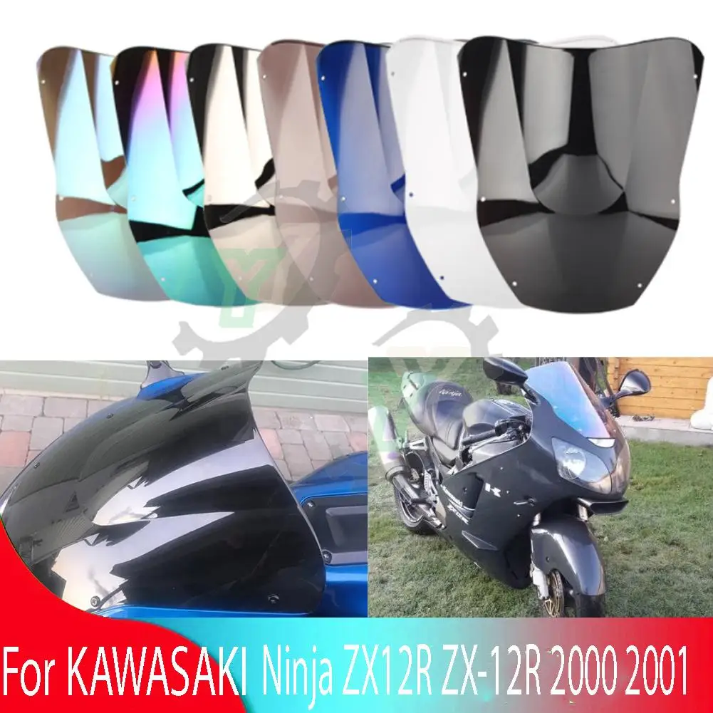 

Ветровое стекло для мотоцикла ZX 12 R 00-01 Cafe Racer, ветрозащитный экран для KAWASAKI Ninja ZX12R ZX-12R 2000-2001