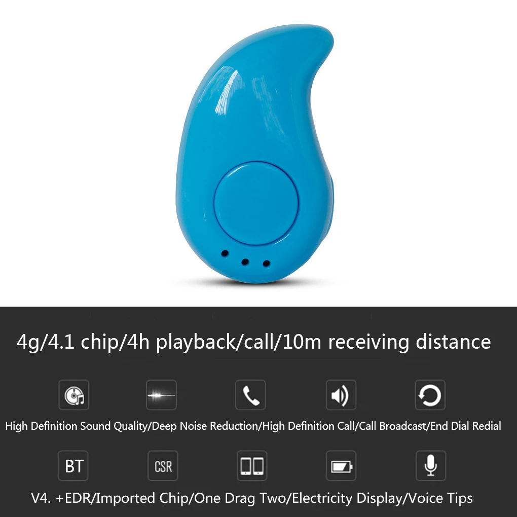 Мини-Bluetooth-совместимая гарнитура S530 беспроводные наушники невидимые спортивные
