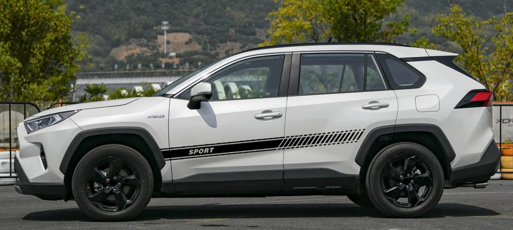 Автомобильные боковые полосы юбки графическая виниловая наклейка наклейки для