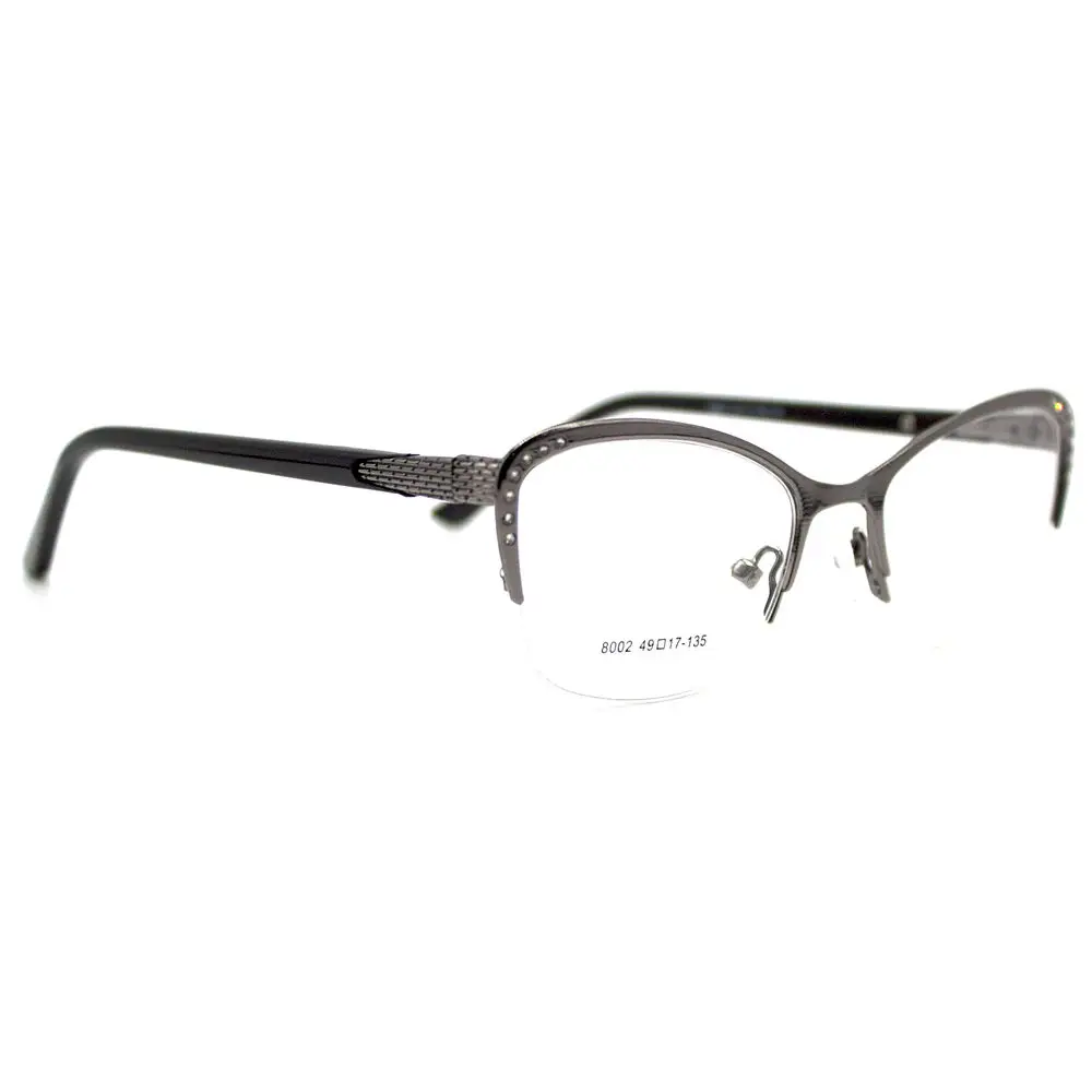 Женская оправа для очков LuckTime металлическая с полуоправой близорукости оправы