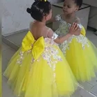 Платье для девушек с цветочным принтом, Тюлевое платье с аппликацией, платье знаменитости для причастия девушки, платье для новогоднего причастия