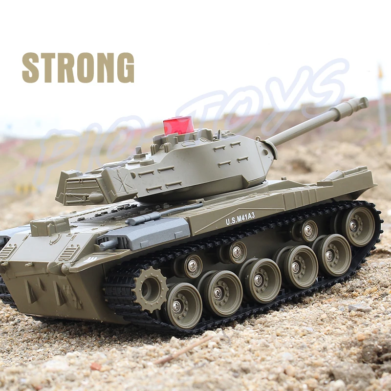 Детский подарок на день 2 4G 1/30 RC большой Военный танк электрический пульт