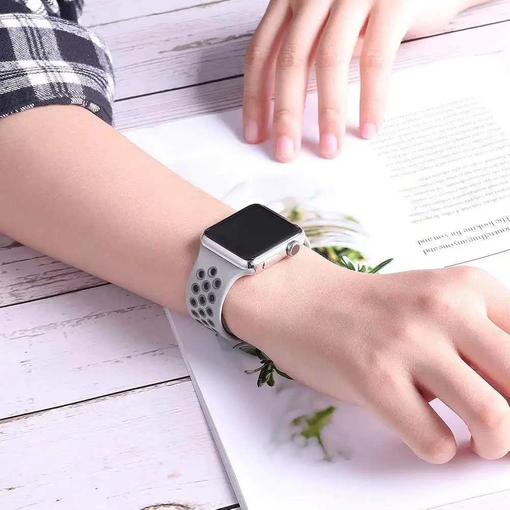 Замена KeBitt спортивный ремешок для Apple Watch 38 мм 40 мм 42 мм 44 мм, силиконовый ремешок, Браслет совместим с iWatch серии 5/4