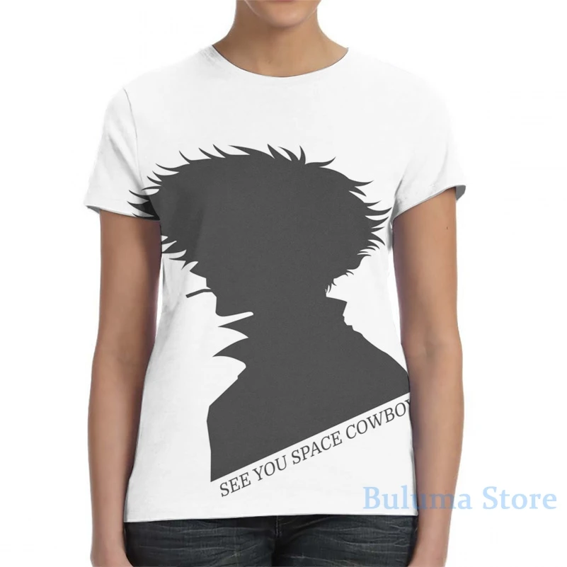 Ковбой Бибоп Спайк мужская футболка женская с принтом модная для девушек топы