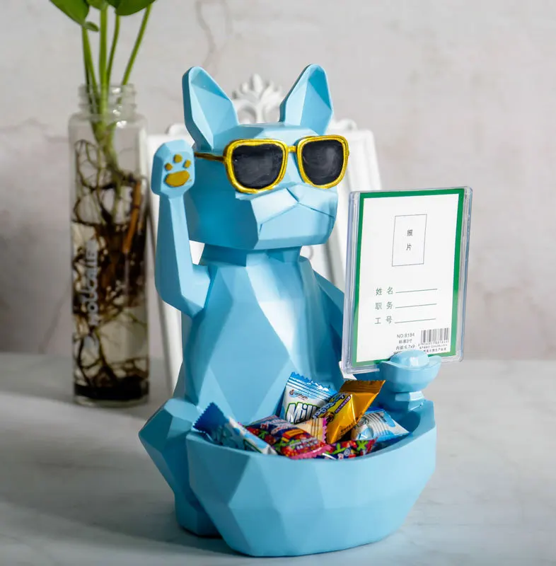 Смоляные собачки ручной работы для домашнего хранения французские статуи