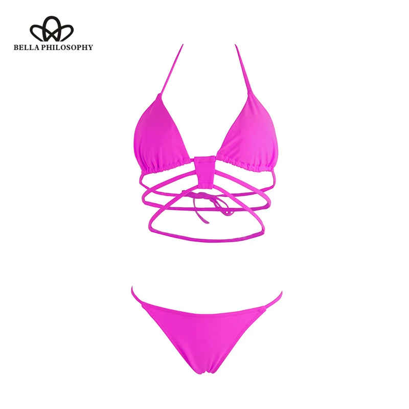 

HStar 2020 Newest Sexy bodysuit Swimwear Women Swimwsuit Solid Bandage Bathing Suit Summer Beach Wear Swimming