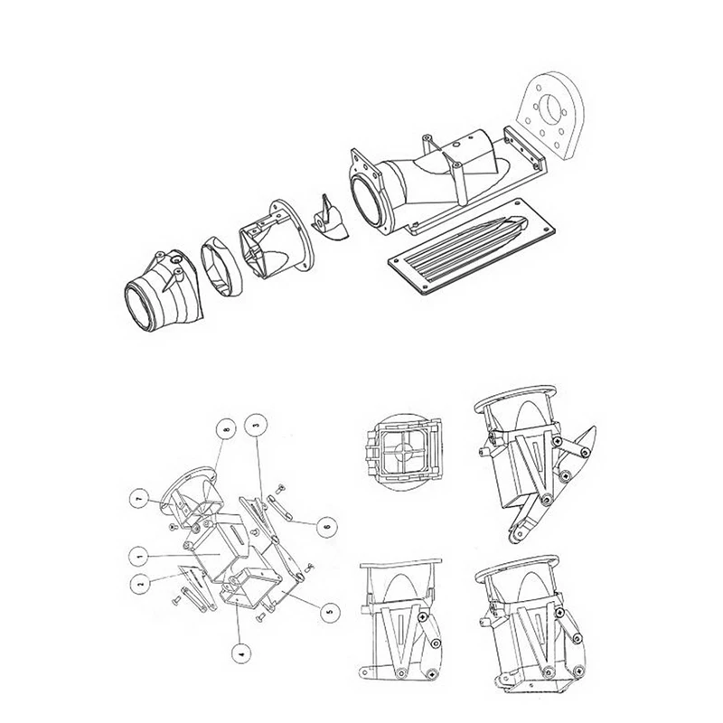 

540 Brushed Motor Spray Thruster Water Turbo Power Servo Jet for RC Boat Accessories