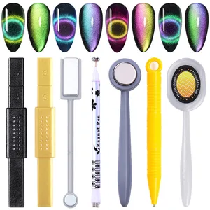 Магнит кошачий глаз 12 в 1, магнитная палочка с сильным эффектом для 9D кошачьих глаз, многофункциональная магнитная ручка с эффектом линий