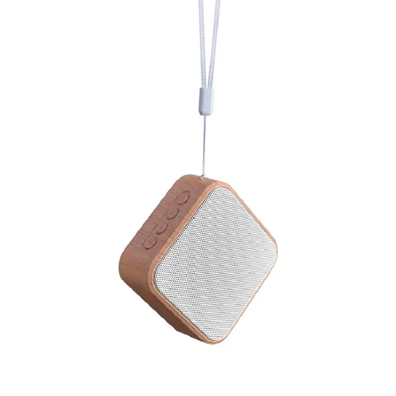 Portable Bluetooth speakers Wooden Subwoofer Speaker mini HD HiFi Sound Music Speaker for Home Palm bsize Support TF loudspeaker - Цвет: Wooden-White