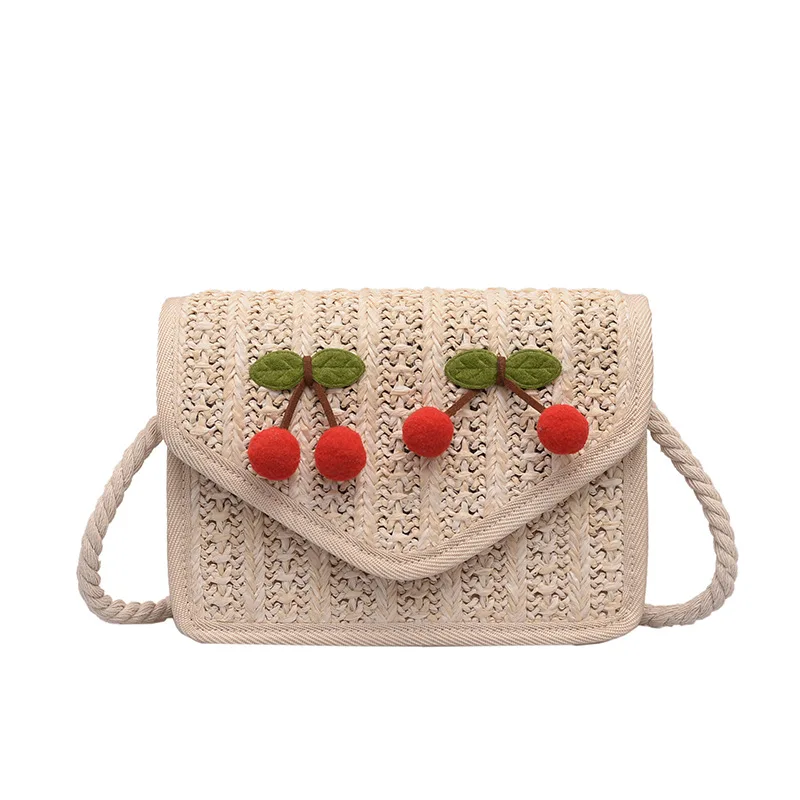 Соломенная пляжная богемная сумка, женская сумка-мессенджер, соломенная вышивка, вязаная сумка от AliExpress WW