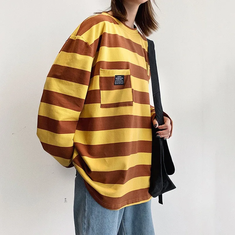 

Футболка в полоску, с длинным рукавом и круглым вырезом