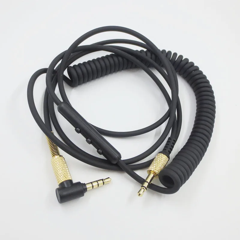 

Replacement Audio Cable For marshall Headphones 3.5 MM male to male Fits Many Headphones Microphone Volume Control 23 AugT2