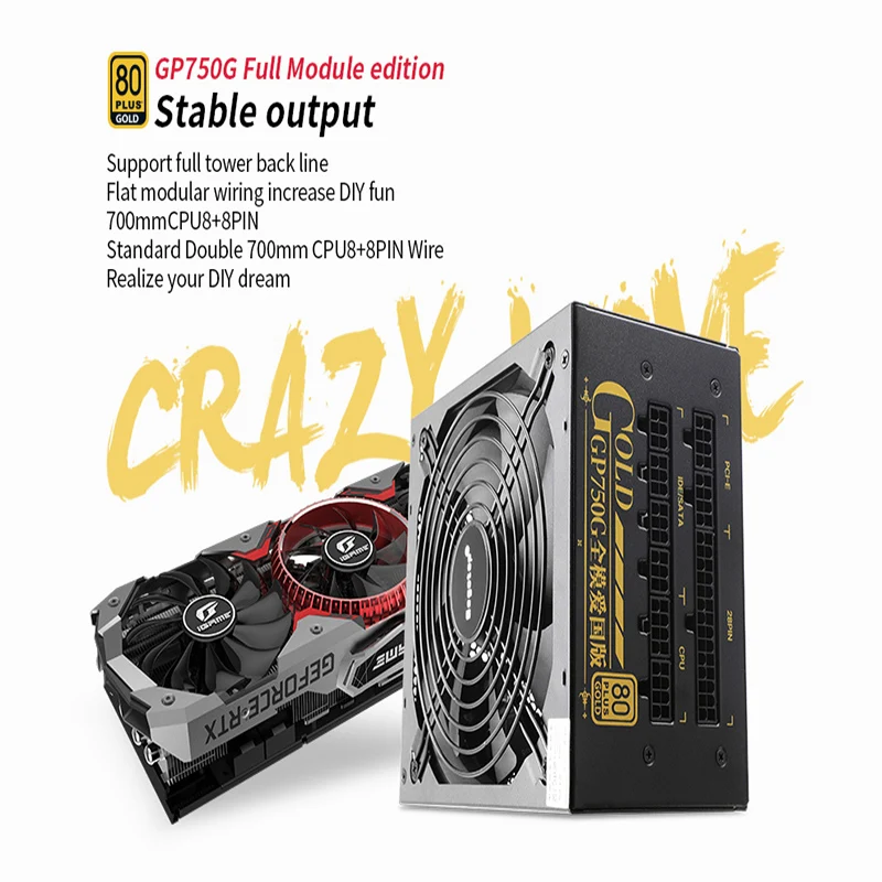 Günstig Segotep PC Fall Netzteil 650W Quelle ATX80 Plus Gold Volle Modulare NETZTEIL Stumm Liefert Für Computer Quelle Power Versorgung PC