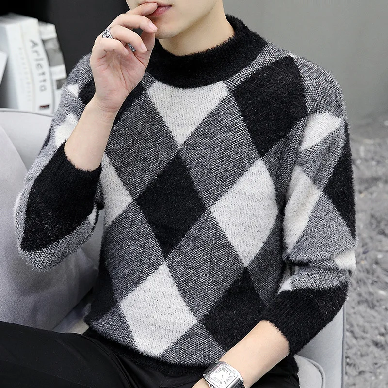 

New Brand Cashmere Sweater Men Clothing Long Sleeve Fashion Mens Jumper Winter Thick Warm Pull Homme High Quality Male Sweaters