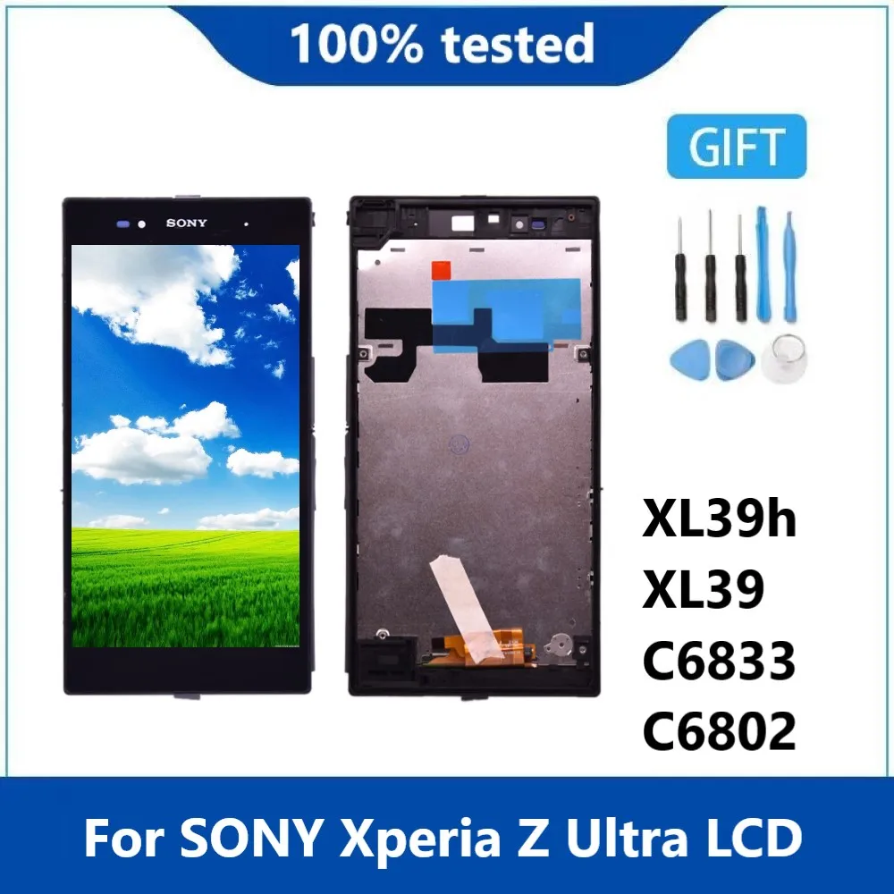 

6,44 ''Оригинальный ЖК-дисплей для Sony Xperia Z Ultra XL39h XL39 C6833 C6802 + сенсорный экран дигитайзер в сборе Бесплатная доставка