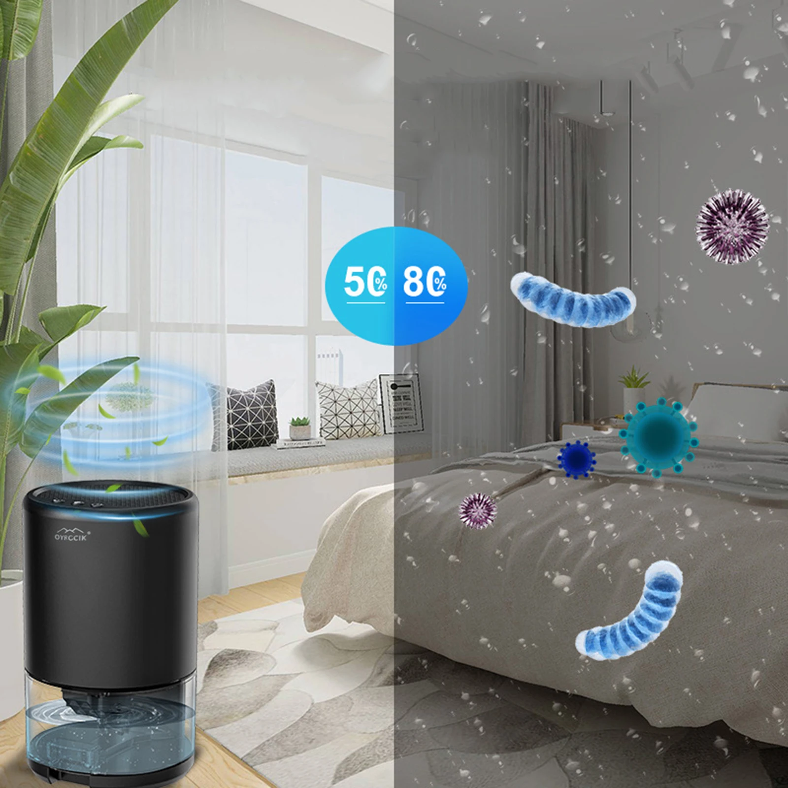 

1000 мл осушитель, электронная лампа для ванной комнаты, RV, дома, трейлера, гардероба, подарки