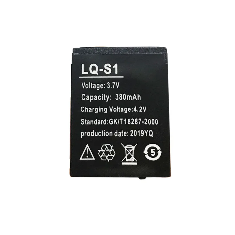 New LQ-S1 3.7V rechargeable battery 380mAh for smart watch fashion meter QW09 DZ09 A1 W8 X6 V8 lithium | Электроника