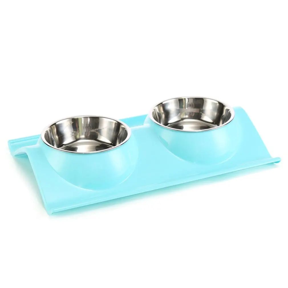 

New 2021 Leak-Proof Dog Food Pet Bowl Pet Cat Bowl Dog Food Bowl Stainless Steel Non-Slip Bowl Dual Purpose Bowl