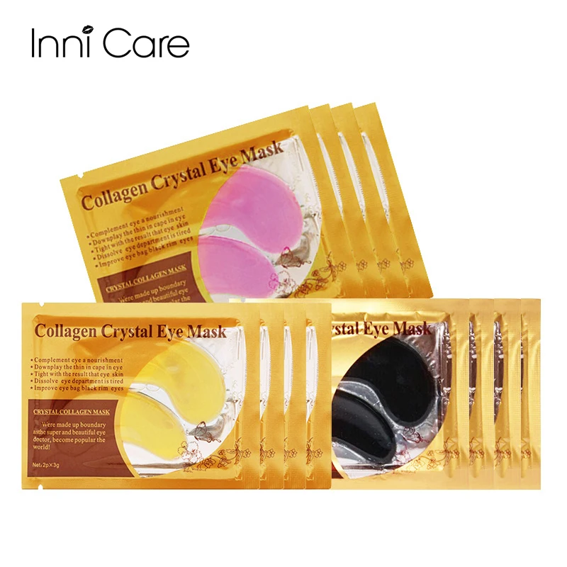 10 шт. Золотая коллагеновая маска для глаз увлажняющая против темных кругов