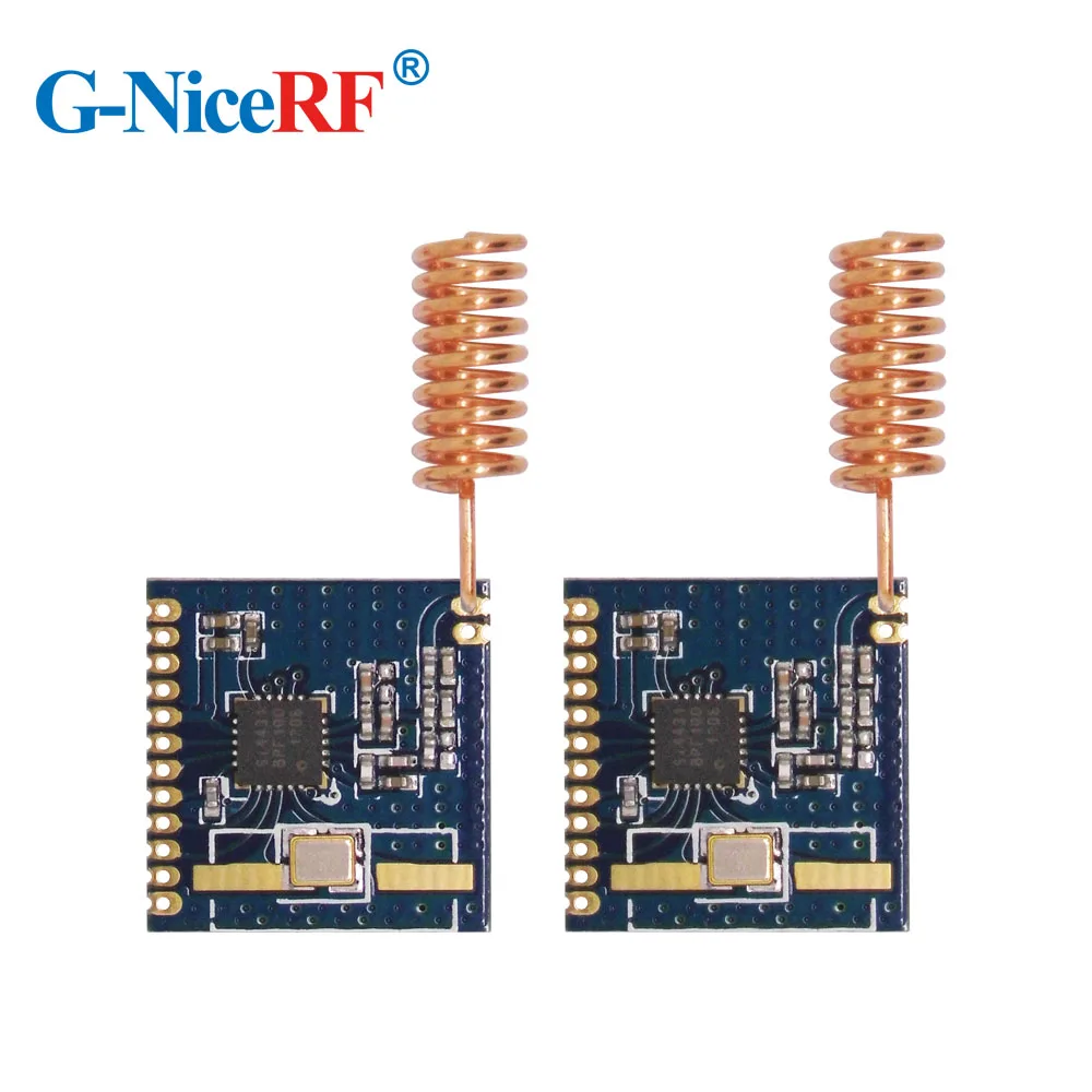 4pcs Highly Integrated Wireless +13 dBm Low Power Si4431 Chip FSK 868MHz Wireless Transceiver Module RF4431+ 4pcs Spring Antenna