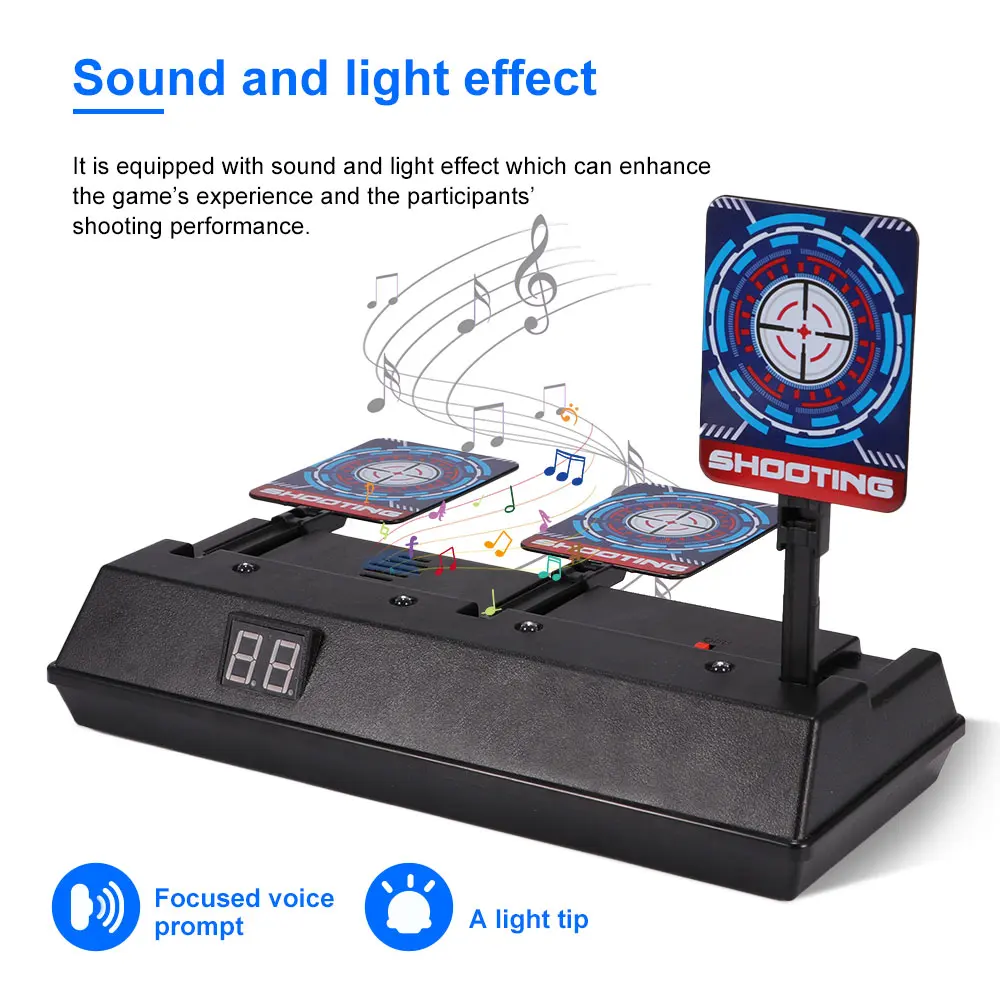 

High Precision Scoring Auto Reset Scoring Digital Shooting Target Interesting Educational For Outdoor Fun Sport Toy Kids Gift