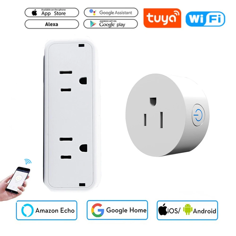 Умный Wi Fi адаптер 15 А с дистанционным голосовым управлением розетка для монитора