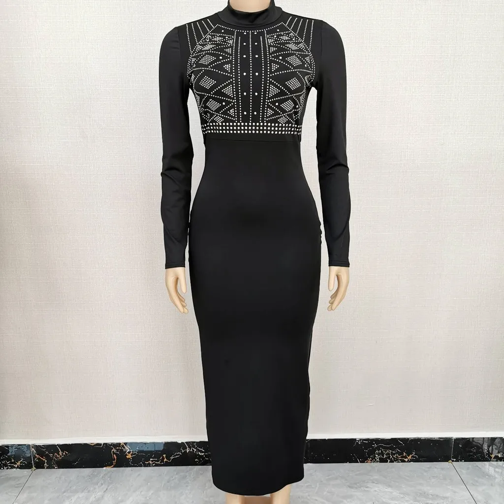 Женское модное винтажное облегающее платье с высокой талией однотонное до