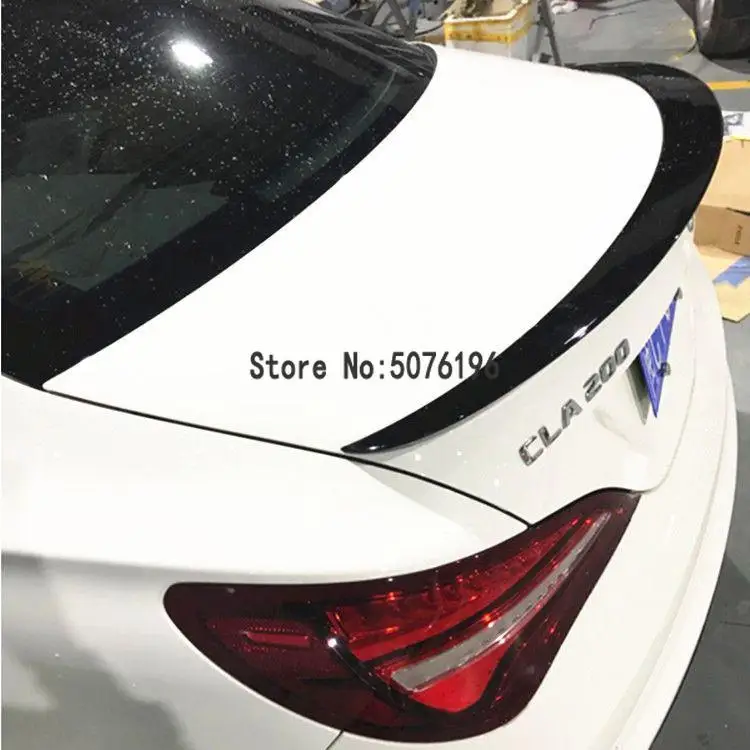 Подходит для M B CLA спойлер CLA45 W117 C117 ABS волокно задний багажник крылья бесцветный cla