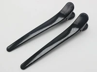 12pcs salon black hair styling cutting plastic prong alligator hair clips 110mm