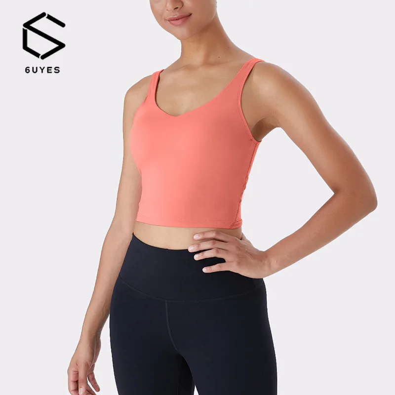 

2021 naked sense moulting sports underwear women's shockproof high strength back Yoga bra sports vest workout top workout tops