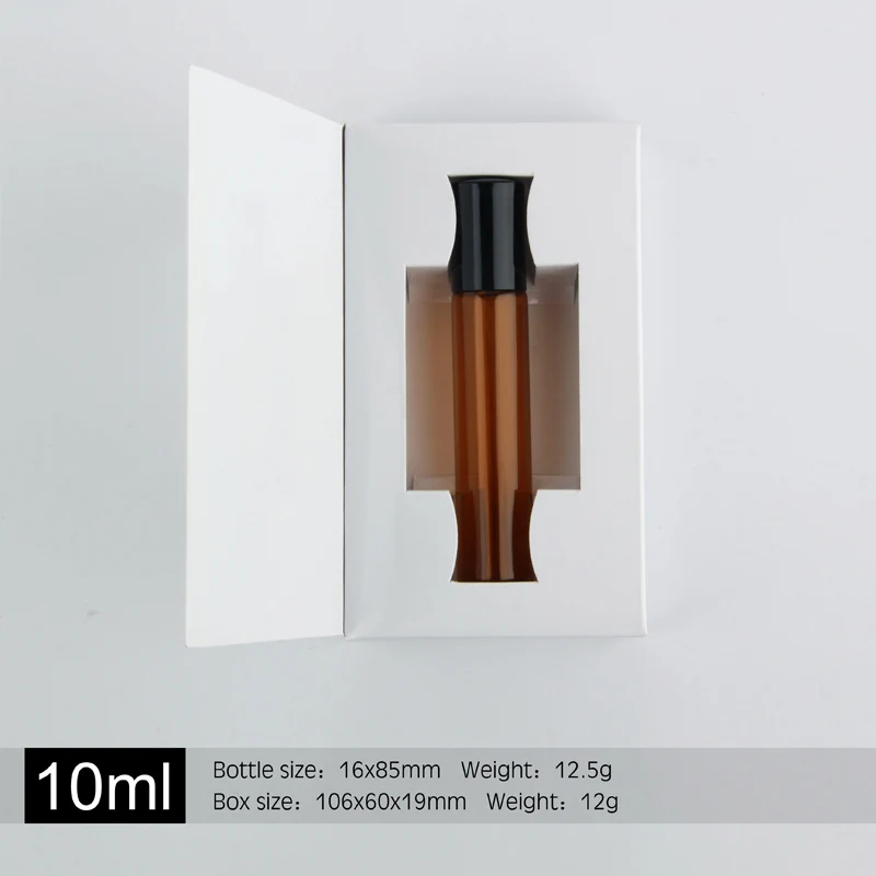 50 шт./лот 10 мл мини флакон для духов упаковочная коробка Янтарный стеклянный