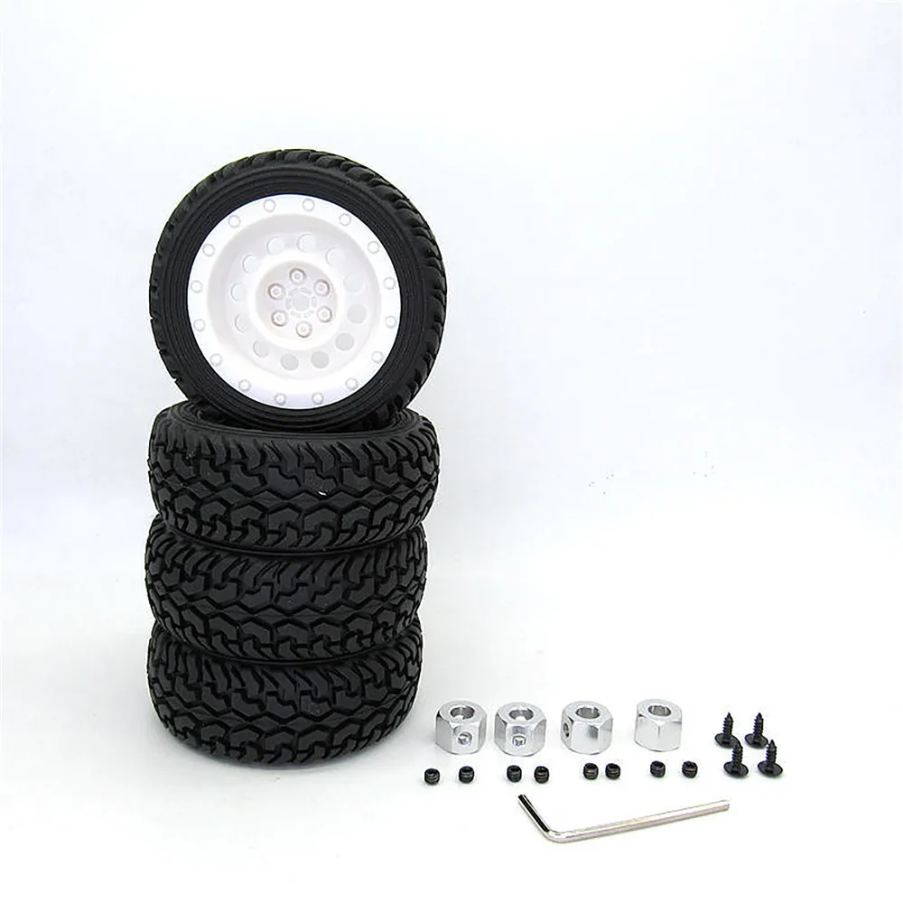 

4PCS Soft Tire Wheels Hub with Skin for MN D90 99S Series RC Car Accessories